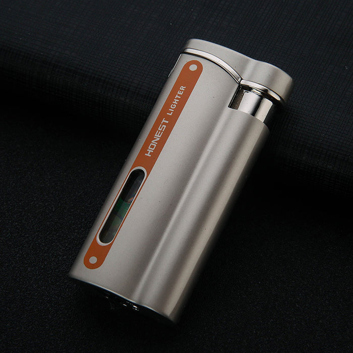 Visible Gas Window Red Flame Lighter