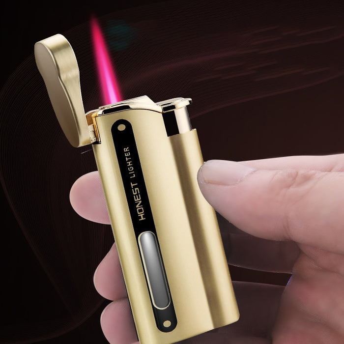 Visible Gas Window Red Flame Lighter