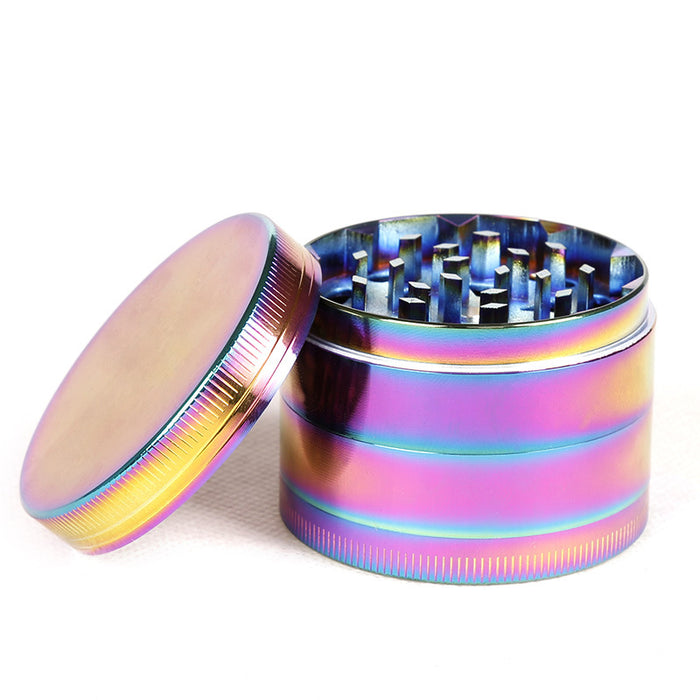 Zinc Alloy 4 Part 50MM Colorful Ice Blue Triangle Weed Grinder