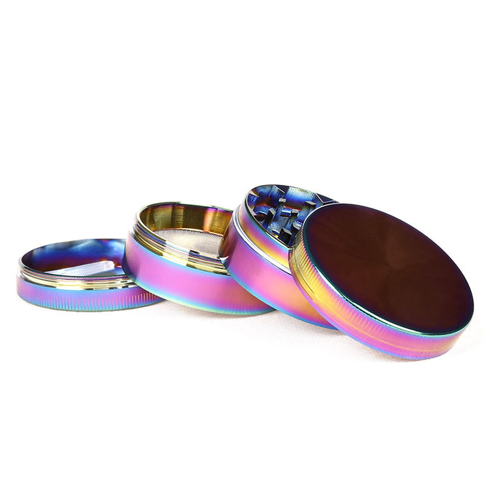 Zinc Alloy 4 Part 50MM Colorful Ice Blue Triangle Weed Grinder