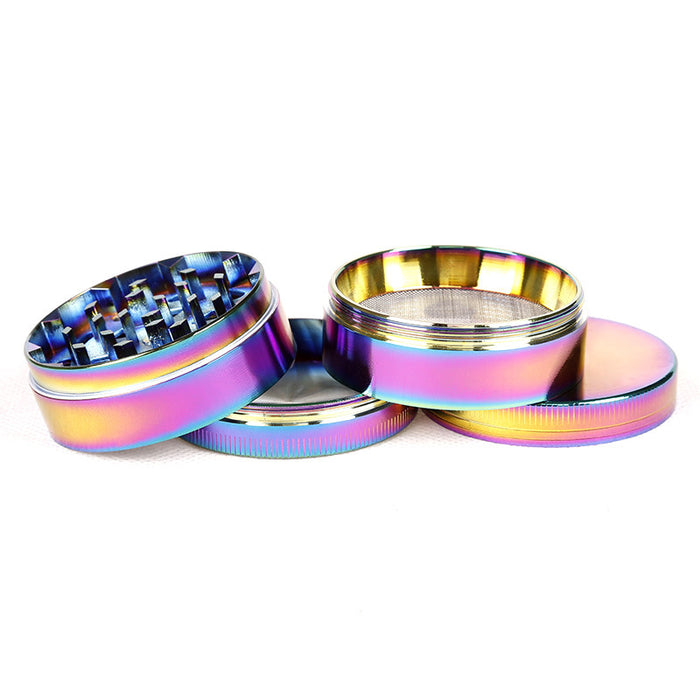 Zinc Alloy 4 Part 50MM Colorful Ice Blue Triangle Weed Grinder