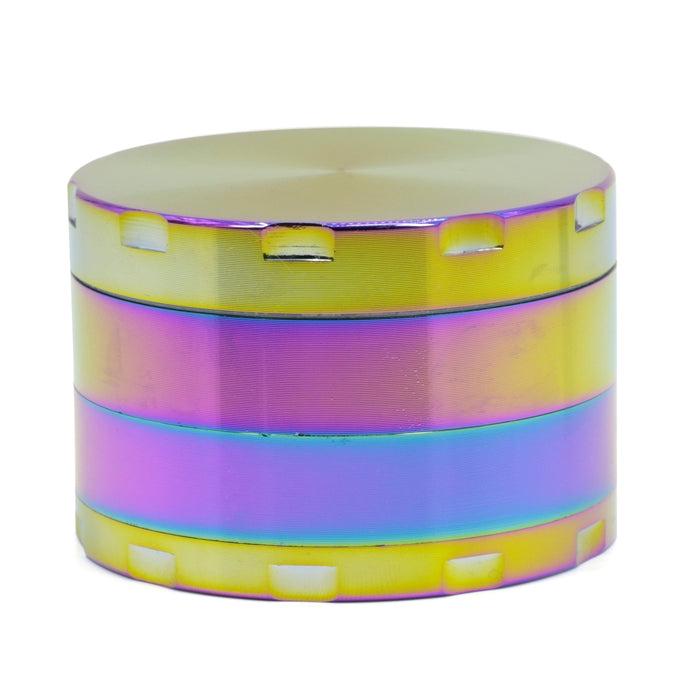 Zinc Alloy 4 Piece 63MM Rainbow Color Chamfered Herb Grinder