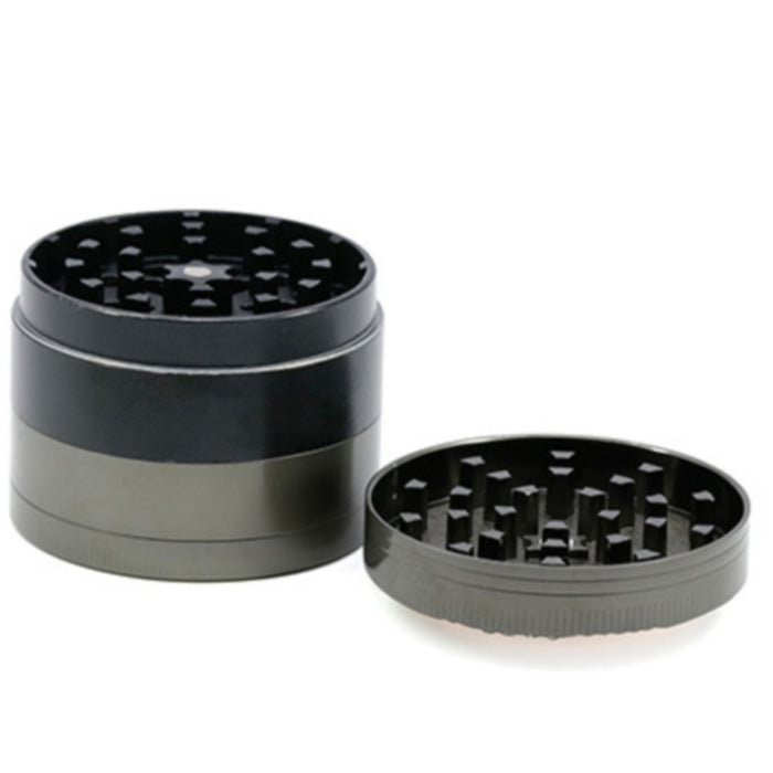 Zinc Alloy 52MM Four-Layer Dome Cover With Drill Herb Grinder-Black-Gun