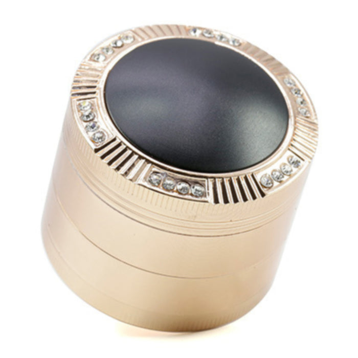 Zinc Alloy 52MM Four-Layer Dome Cover With Drill Herb Grinder-Rose-Gold