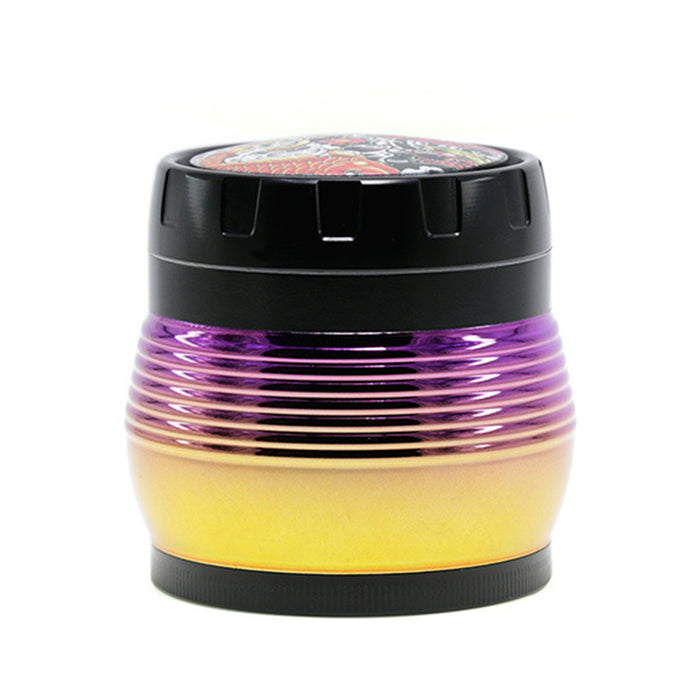 Zinc Alloy Four-Layer Multi-Color Stripe Large Capacity Design Chamfered Smoke Grinder