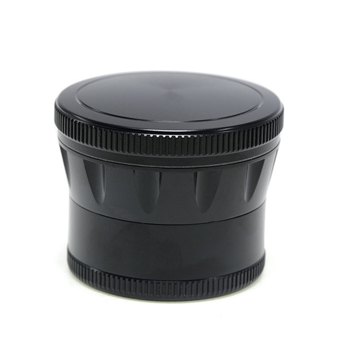 60MM Zinc Alloy Four-layer Metal Chamfer Smoke Grinder-Black Color