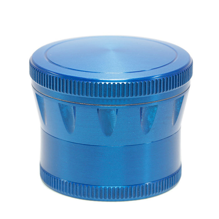 60MM Zinc Alloy Four-layer Metal Chamfer Smoke Grinder-Blue Color