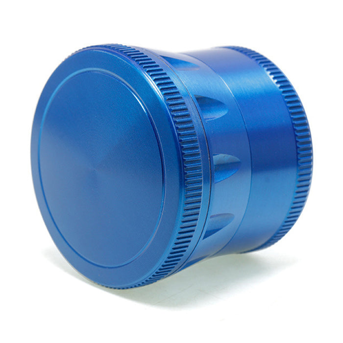 60MM Zinc Alloy Four-layer Metal Chamfer Smoke Grinder-Blue Color