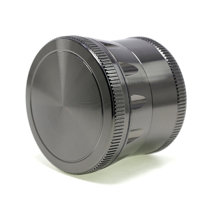 60MM Zinc Alloy Four-layer Metal Chamfer Smoke Grinder-Gun Black Color
