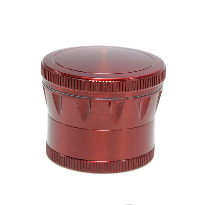60MM Zinc Alloy Four-layer Metal Chamfer Smoke Grinder-Red Color