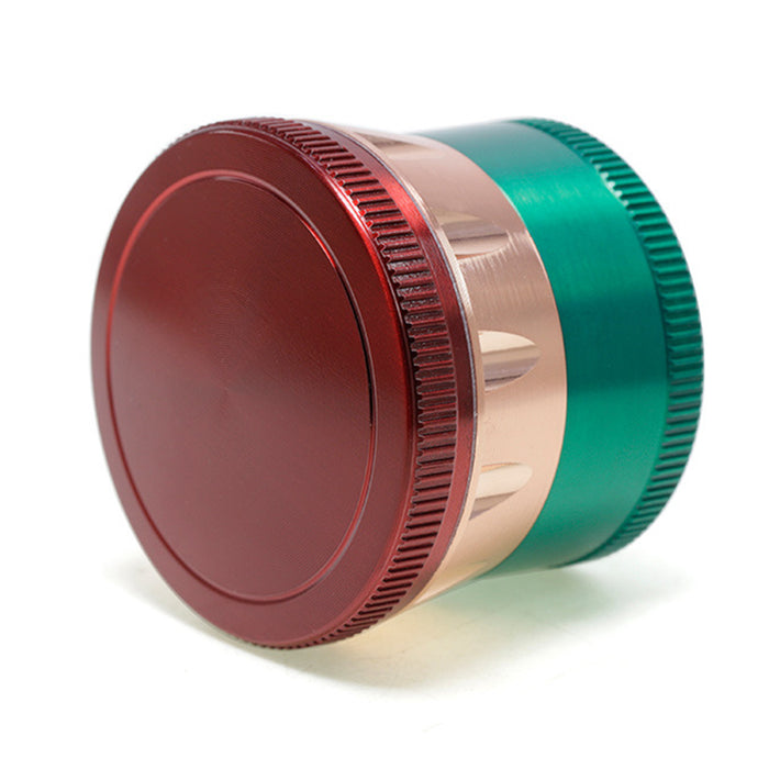 50MM Zinc Alloy Four-layer Metal Chamfer Smoke Grinder-Spell Color
