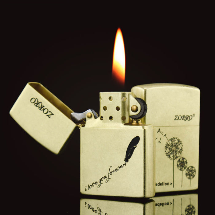 Zorro Grinding Wheel Pure Copper Kerosene Lighter