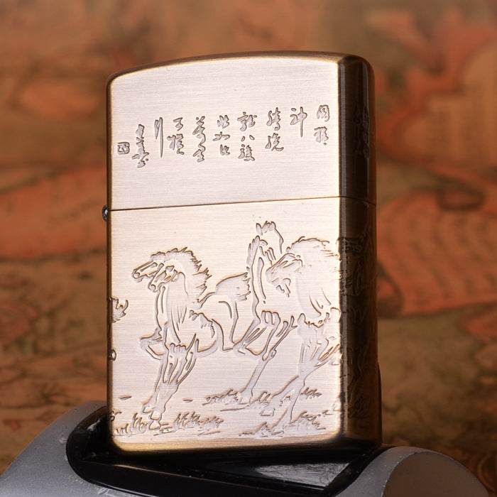 Zorro Kerosene Lighter Windproof Qingming Riverside Map